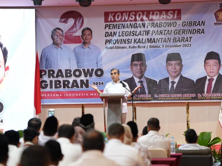 Di Kalbar, Muzani Optimis Prabowo Menang: 15 Tahun Kita Menanti Kemenangan