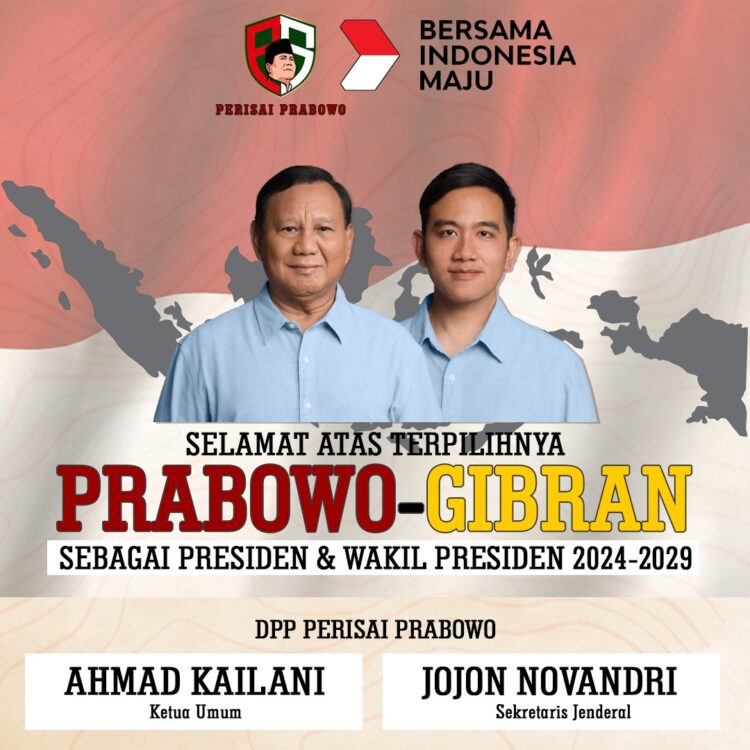 RELAWAN PERISAI PRABOWO: Selamat Atas Kemenangan Pasangan PRABOWO-GIBRAN